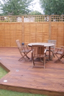 Decking next to a fence with lights - final