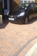 Concrete paved driveway