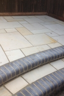Paved patio steps
