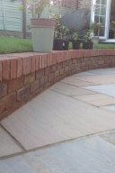 Small brick retaining wall 