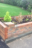 Brick planter with lights